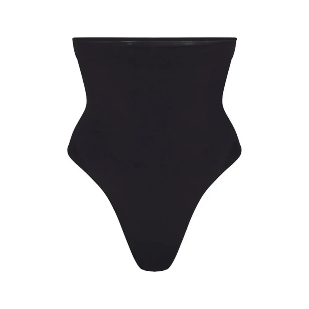 SKIMS SEAMLESS SCULPT High Waist Thong - Onyx Size L NWT #1979